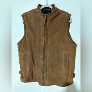 Men's Brown Suede Vest